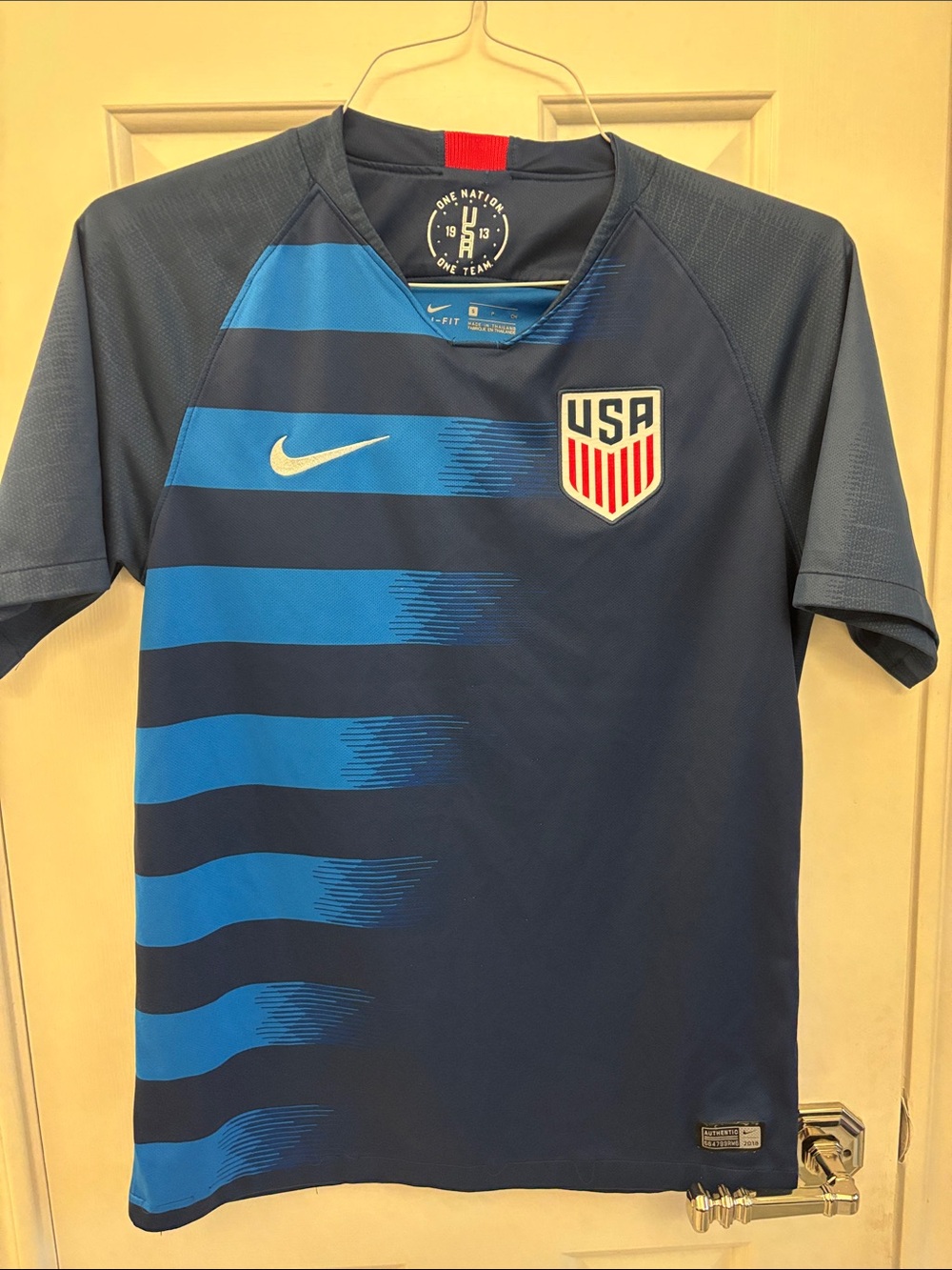 Nike Navy and Bright Blue USA Soccer Jersey